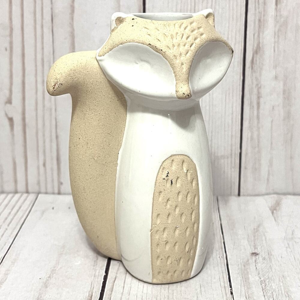 Target Stoneware Woodland Fox Ceramic Bud Vase 5.5” Cabincore